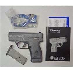 Beretta BU-9 Nano Semi-Auto Pistol 9MM. Serial #NUO74016. EST. $450-500