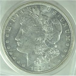 1921-P MORGAN SILVER DOLLAR,