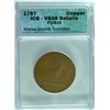 Image 1 : 1787 FUGIO CENT, ICG-VG  LIGHT CORROSION  RARE COLONIAL, BOOKS FOR $650.00