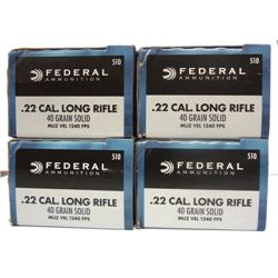 200 ROUNDS ( 50 ) PER BOX FEDERAL, 22LR 40gr  LRN  AMMUNITION