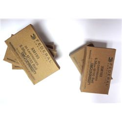 100 ROUNDS ( 20 ) PER BOX, FEDERAL 5.56mm by 45  55gr FMJ XM193 AMMUNITION