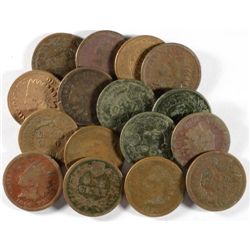 16-1864 BRONZE INDIAN ONE CENT CULL-AG