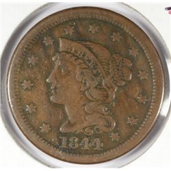 1844 LARGE CENT VF