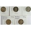 Image 1 : 5-1916 BUFFALO NICKELS "GRADING SET" (AG,GOOD,VG,FINE,VF)