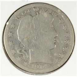 1914-S BARBER QUARTER AG