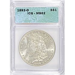 1892-O Morgan Dollar ICG MS 62