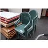 Image 1 : LOT GREEN PLASTIC CHAIRS