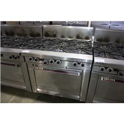 GARLAND 6 BURNER STAINLESS STEEL GAS RANGE WITH OVEN
