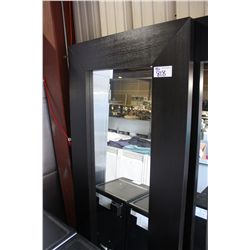 LARGE WOOD FRAMED MIRROR
