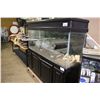 Image 1 : LARGE GALLON FISH TANK WITH FILTERS, LIGHTS AND DISPLAY CABINET