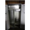 Image 2 : 2 DOOR METAL STORAGE LOCKER WITH LOCKING DRAWER INSIDE