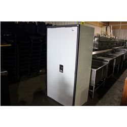 2 DOOR METAL STORAGE LOCKER WITH LOCKING DRAWER INSIDE
