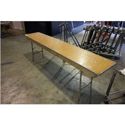 10 8' WOODEN DISH BANQUET FOLDING TABLES ( STYLE 1 )