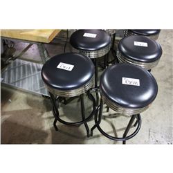 BLACK RETRO BAR STOOL