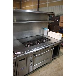 US RANGE 3 BURNER GAS STOVE/OVEN WITH OVERHEAD SHELF