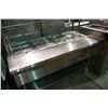 Image 1 : MOBILE STAINLESS STEEL HOT FOOD TABLE WITH SNEEZE GUARD