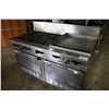 Image 1 : GARLAND STAINLESS STEEL 6 BURNER GAS STOVE WITH 24" GRIDDLE AND DOUBLE OVEN