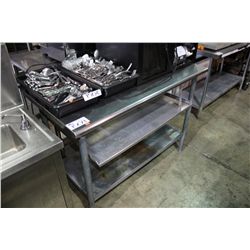 4' STAINLESS STEEL PREP TABLE