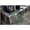 Image 1 : 6'-5"  STAINLESS STEEL 3 DRAWER PREP COUNTER WITH SINK
