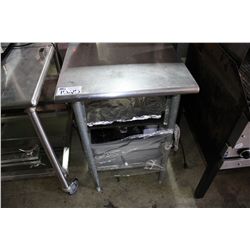 24  STAINLESS STEEL TABLE AND CONTENTS