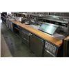 Image 1 : 14'-6" LONESTAR STAINLESS STEEL REFRIGERATED PREP STATION WITH ICE WELL, 2 WARMERS, HANDSINK,