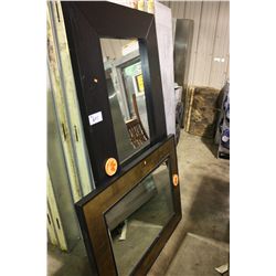 2 MAHOGANY FRAMED MIRRORS