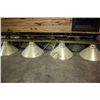 Image 1 : 4  - 4 BRASS LIGHTS ON BRASS RAIL