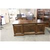 Image 3 : TRADITIONAL DARK WALNUT EXECUTIVE DESK AND CREDENZA SUITE