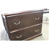 Image 2 : TRADITIONAL DARK WALNUT 2 DRW. LATERAL FILE CABINET