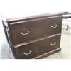 Image 2 : TRADITIONAL DARK WALNUT 2 DRW. LATERAL FILE CABINET