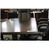 Image 2 : TRADITIONAL DARK WALNUT 6' X 3' BOARDROOM TABLE