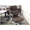 Image 2 : BROWN LEATHER HIBACK EXECUTIVE BOARDROOM CHAIR
