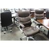 Image 3 : BROWN LEATHER HIBACK EXECUTIVE BOARDROOM CHAIR