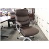 Image 2 : BROWN LEATHER HIBACK EXECUTIVE BOARDROOM CHAIR