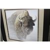 Image 2 : DARK WALNUT FRAMED PRINT BY ROBERT BATEMAN 'BUFFALO'