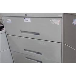 COLE GREY 3 DRW. LATERAL FILE CABINET