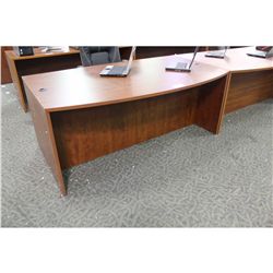 CHERRY BOW FRONT EXECUTIVE DESK