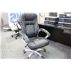 Image 2 : BLACK LEATHER EXECUTIVE HIBACK CHAIR