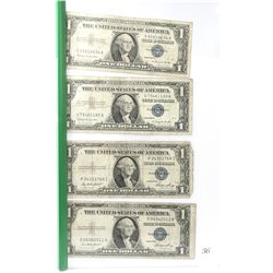 4x 1935 and 1957 cashable silver certificates