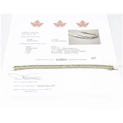 925 silver 3.96carat emerald tennis bracelet
