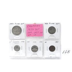 1950 canadian coin set