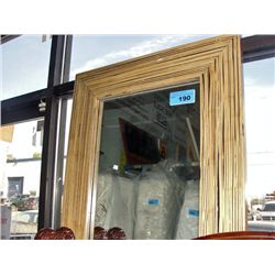 solid exotic wood framed large wall mirror