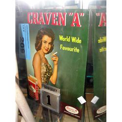 Vintage tin craven A advertisement calendar