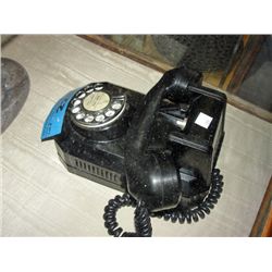 Vintage 1950s black cased rotary telephone