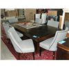 Image 1 : Contemporary dining room table with one leaf and 6