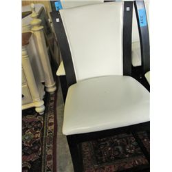 White padded leather bar/ counterheight side chair