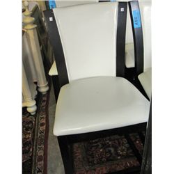 White padded leather bar/ counterheight side chair