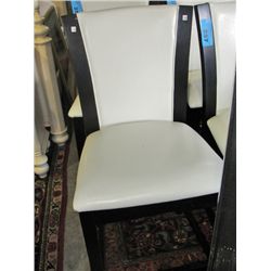 White padded leather bar/ counterheight side chair