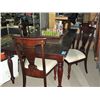 Image 1 : Cherry finish dining room table with one leaf and
