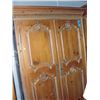 Image 1 : Approx 7F tall solid pine 2 door armoire